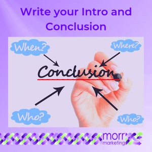 7. Write your Intro and Conclusion - Nine Tips for Creating Your EBook Content