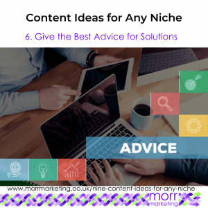 Content Ideas - 6. Give the best advice for solutions