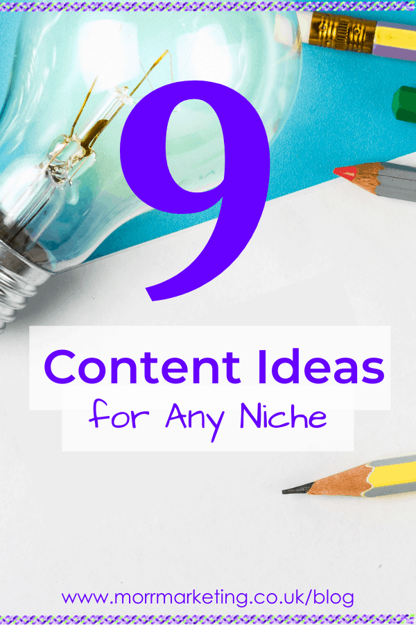 Nine Content Ideas for Any Niche - Pinterest
